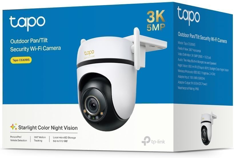 Tapo C530WS 3K 5MP Pan/Tilt Outdoor Security Camera CCTV Camera