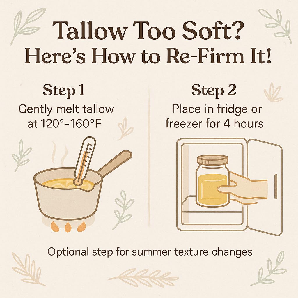 100% Pure & Grass Fed Beef Tallow 7 Lb. Rendered Bulk | No Additives | For Soaps, Balms, Candle, Skincare | Non-GMO and Gluten-free