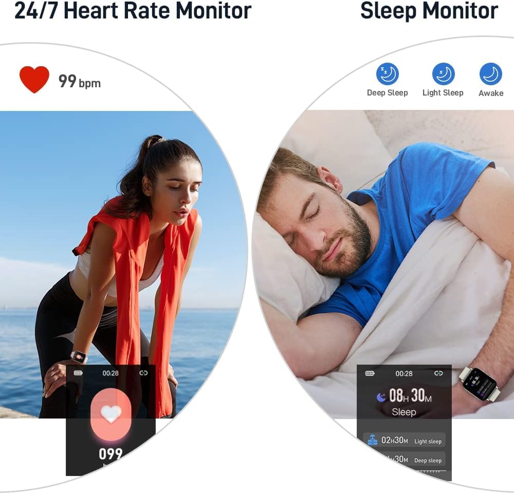 Motast Smart Watch, Fitness Tracker 1.69'' HD for Men Women,