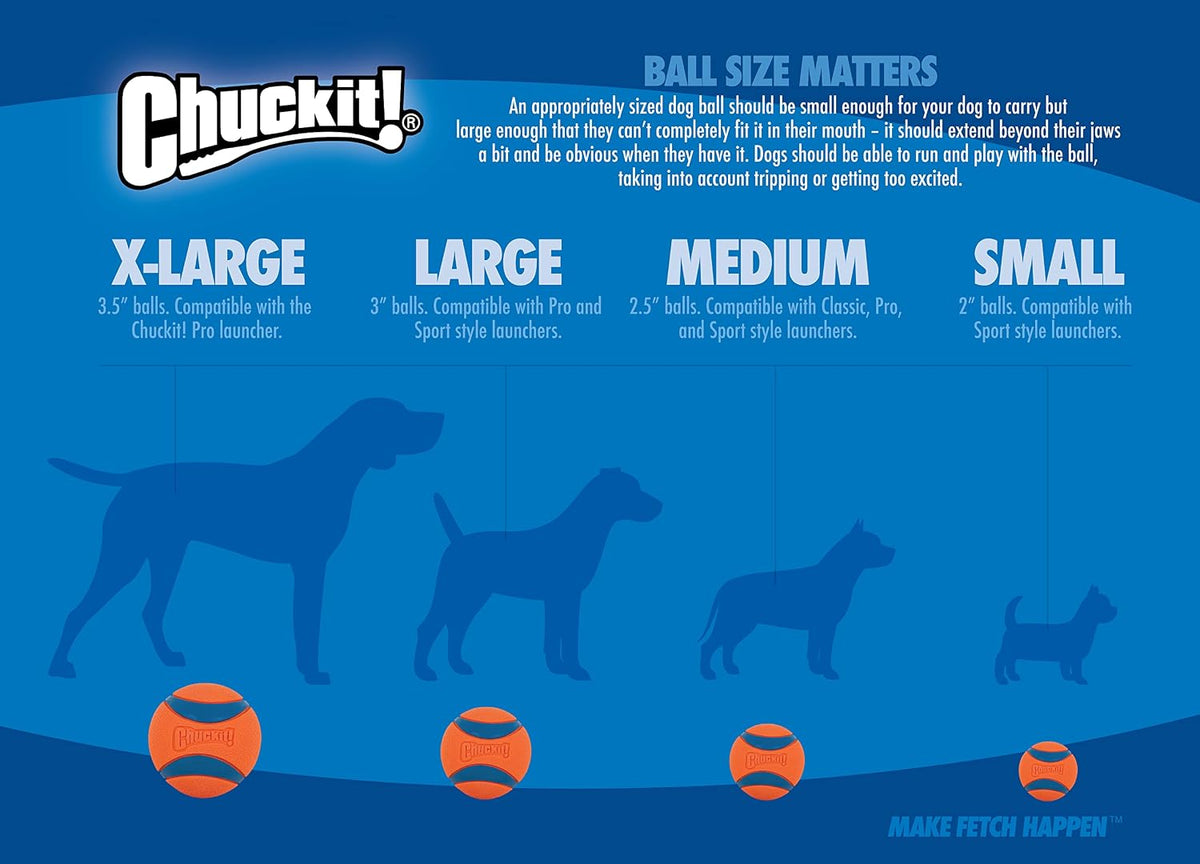 Chuckit! Ultra Squeaker Balls for Dogs, Floating Water Pet Toys, Durable Rubber Pet Toy, Bouncy Squeaky Fetch Balls for Dogs, Medium (2.5") 2 Count (Pack of 12)