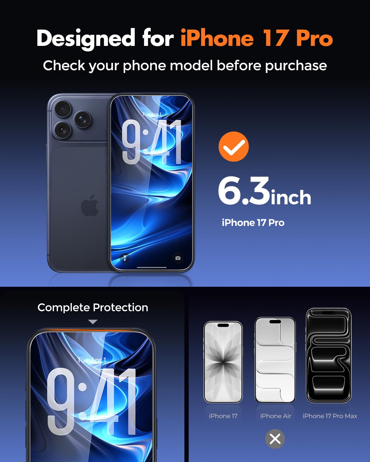 UNBREAKcable 2-Pack Screen Protector for iPhone 14 Plus/13 Pro Max