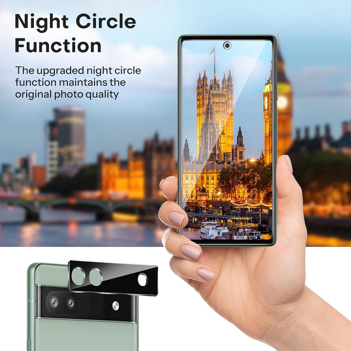 OMOTON 3+2 Pack for Google Pixel 11 Screen Protector 6.3-inch