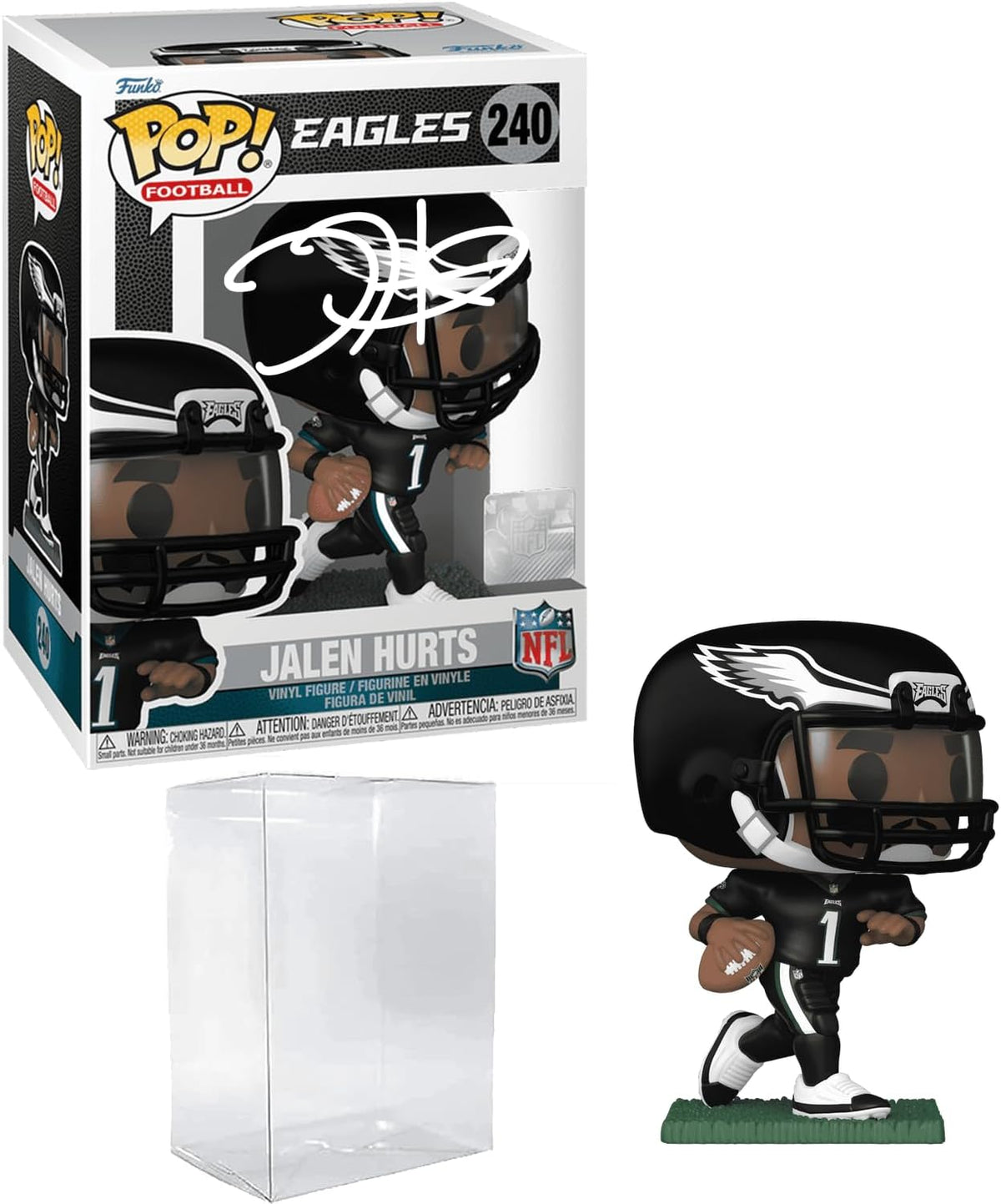 Jalen Hurts #240 Funko POP! Figurine, Philadelphia Eagles, Facsimile Signed