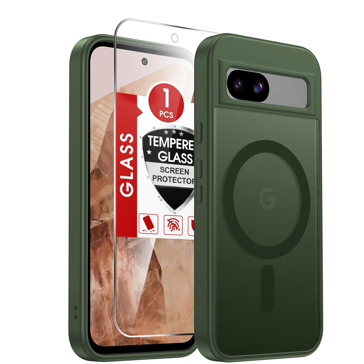LeYi for Pixel-8A Phone Case: MagSafe Fit & Screen Protector Crystal Clear