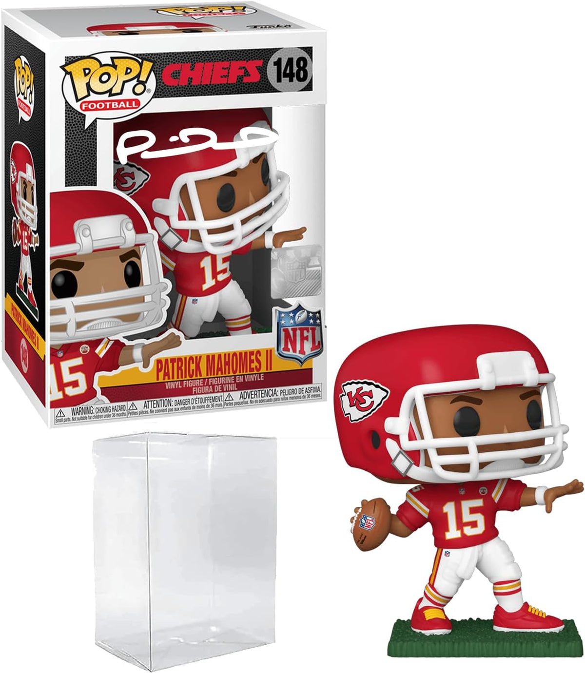 Patrick Mahomes #148 Funko POP! Figurine, Chiefs, Facsimile Signed