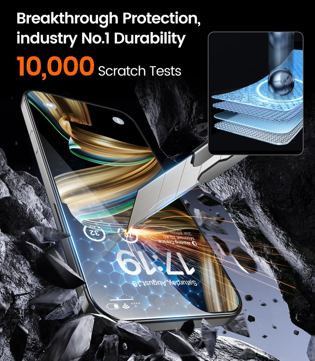 EZ-GLAZ-4 Pack for iPhone 17 Pro Max Privacy Screen Protector (6.9")