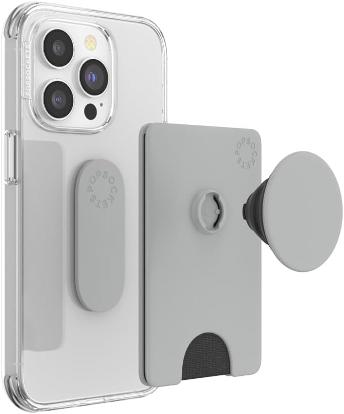 PopSockets Phone Wallet for MagSafe with Grip- Black