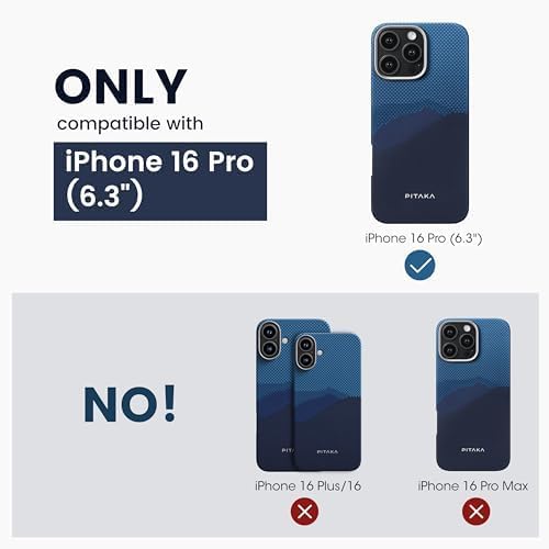 pitaka for iPhone 18 Pro Case 6.3" with Caseless Feeling, Abyss Blue