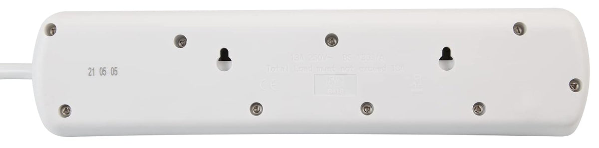 PRO ELEC PELB1768 4 Gang Individually Switched Extension Lead 10m, Grey, 4 Socket