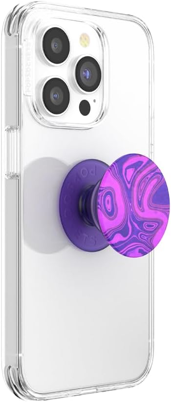 PopSockets Phone Grip for MagSafe, Magnetic Holder- Purple Fields