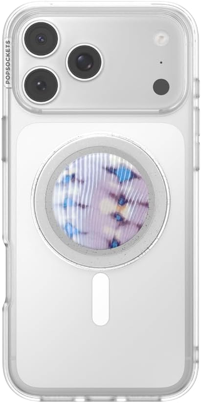 PopSockets Phone Grip for MagSafe, Magnetic Holder- Purple Fields