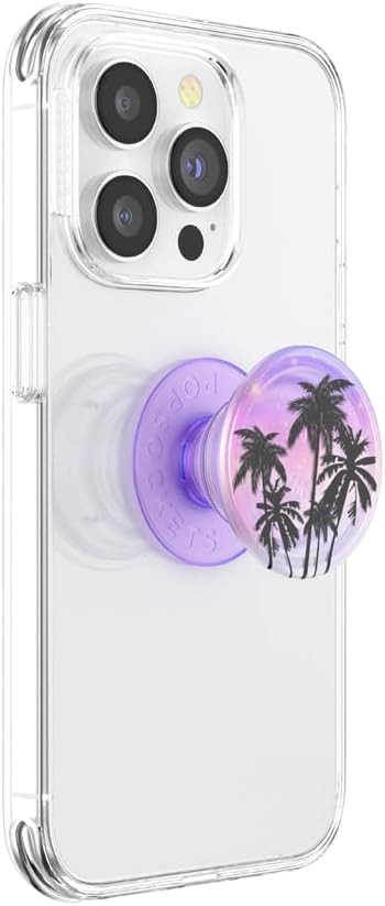PopSockets Phone Grip for MagSafe, Magnetic Holder- Purple Fields