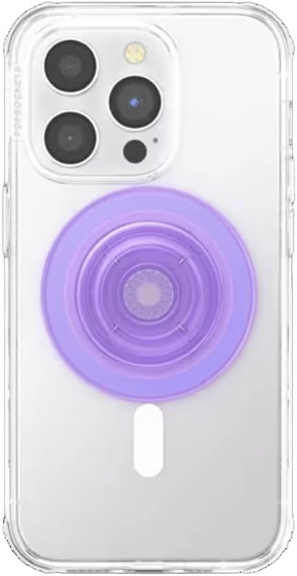 PopSockets Phone Grip for MagSafe, Magnetic Holder- Purple Fields