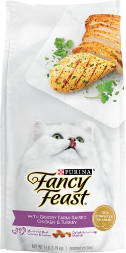 Fancy Feast Purina Farm-Raised Chicken & Turkey Dry Cat Food, 7 lb. Bag