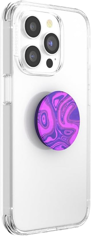 PopSockets Phone Grip for MagSafe, Magnetic Holder- Purple Fields