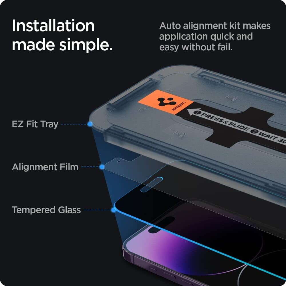 Spigen Privacy Filter Tempered Glass Screen Protector for iPhone 18 Pro Max