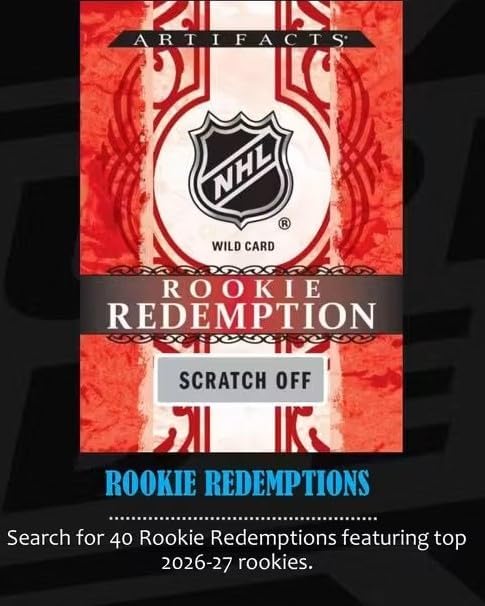 2026 2027 Upper Deck ARTIFACTS NHL Hockey Blaster Box with EXCLUSIVE Aqua Blue and Jade Green Parallels Plus Chance for Memorabilia and Autograph Cards PLUS