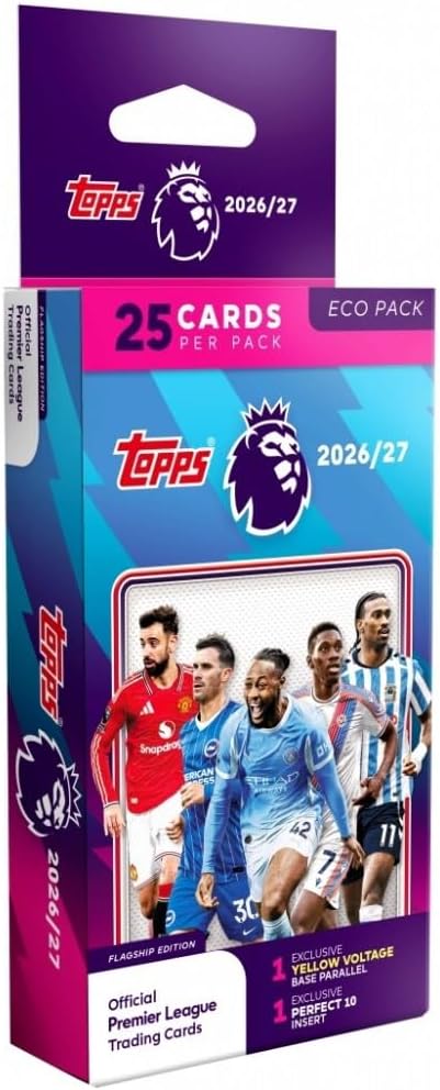 Topps Premier League 2026/27 Trading Card Collection - Eco Pack 2027 Soccer Cards