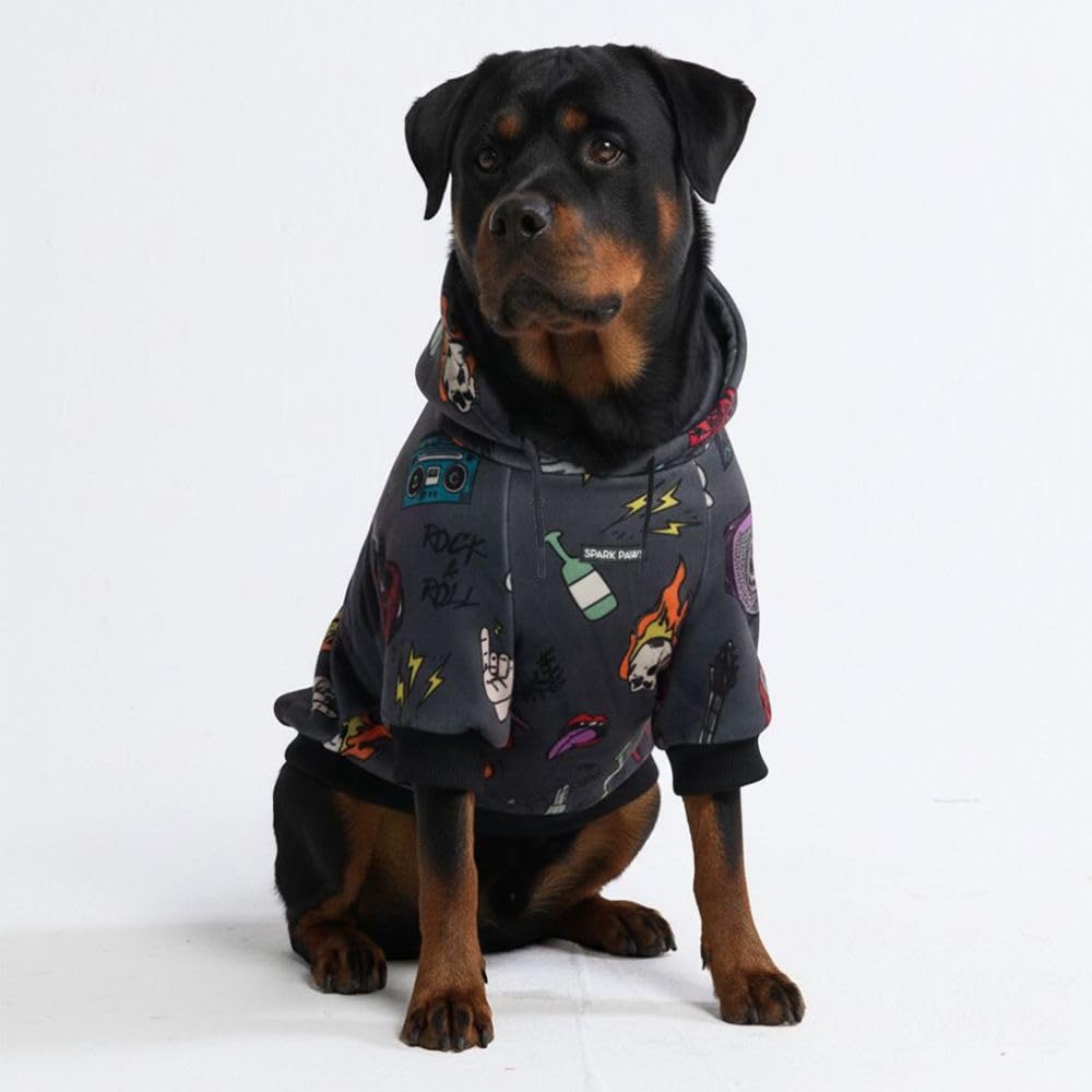Spark Paws Dog Hoodie - Dog Sweater Sweatshirt Clothes for Large Dogs Puppy
