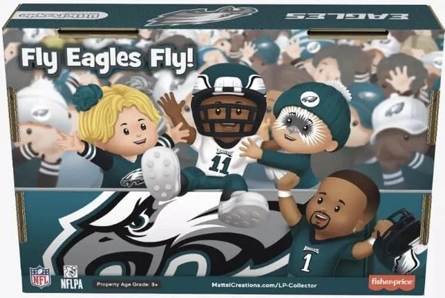 Eagles Little People Collector 4 Pack Figure Set Featuring Jalen Hurts Plus