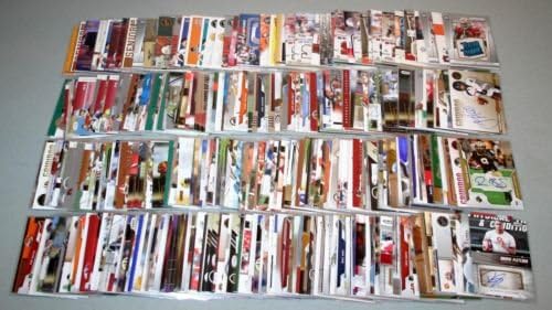NFL Football Card Relic Game Used Jersey Autograph Hit Lot with 10 Relic Autograph or Jersey Cards Per Lot Perfect Party Favor or for NFL Collector or Fanatic Football Fan Every Lot is Unique