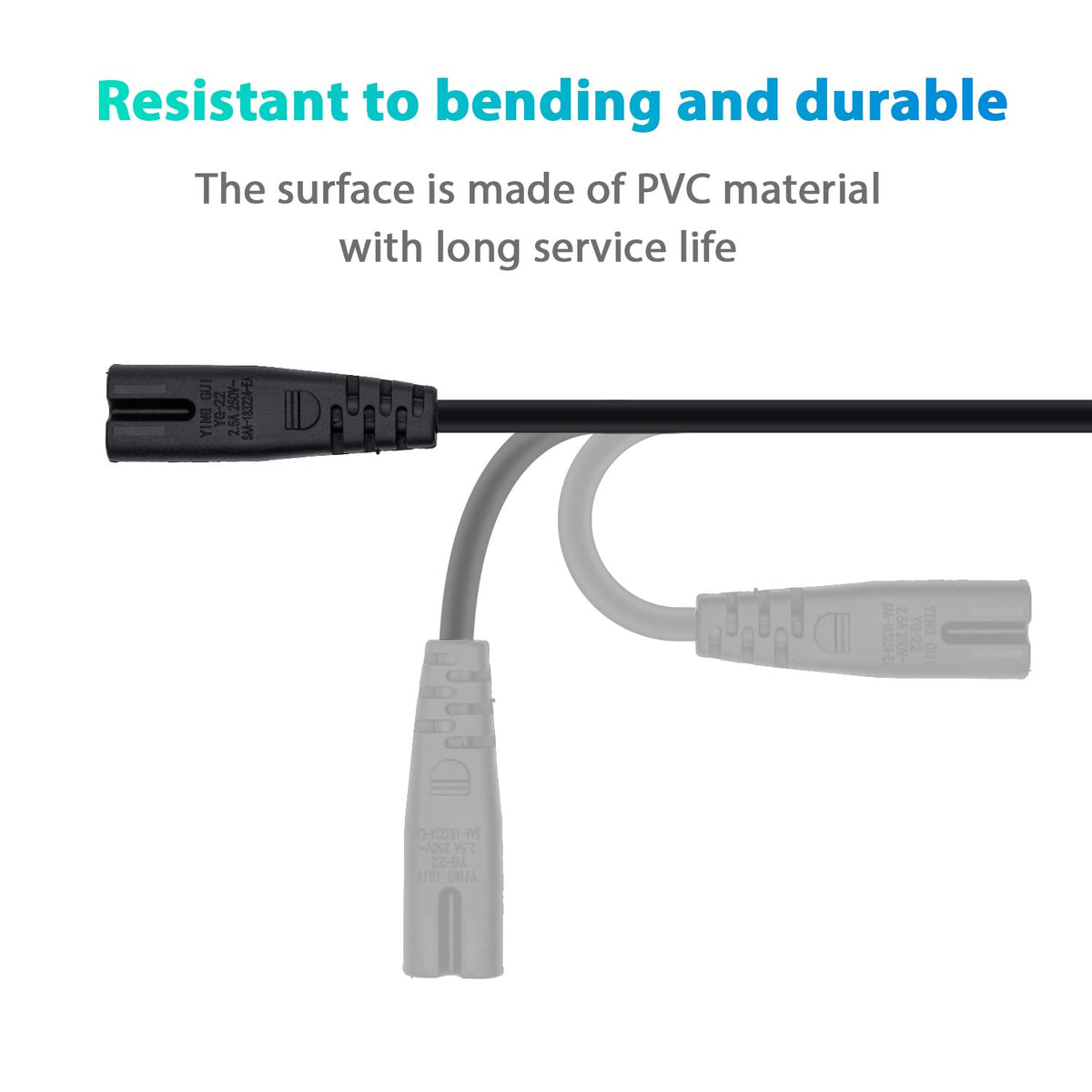 Mcbazel Power Cable for PS5/PS4/PS3, UK Figure-8 Replacement Lead, 1.8 m