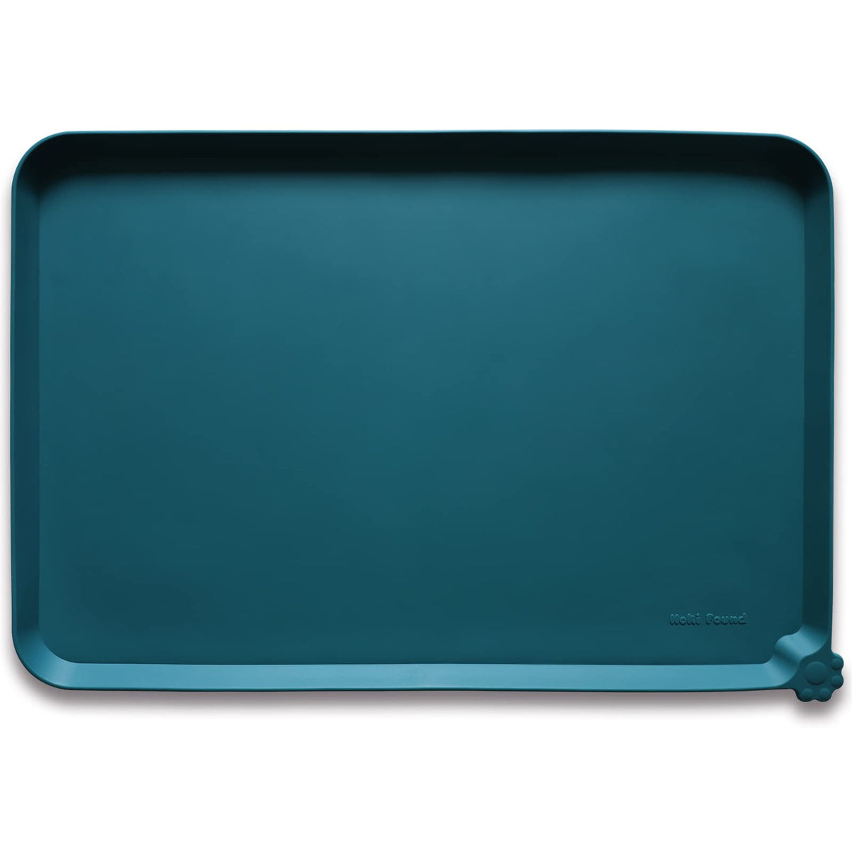 Hoki Found X-Large Silicone Pet Feeding Mats - Non Slip Dog Cat Bowl Mats - Waterproof for Carpet - Jade