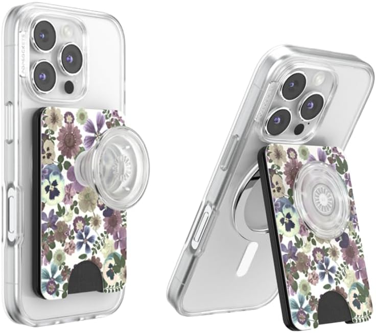 PopSockets Phone Wallet for MagSafe with Grip- Black