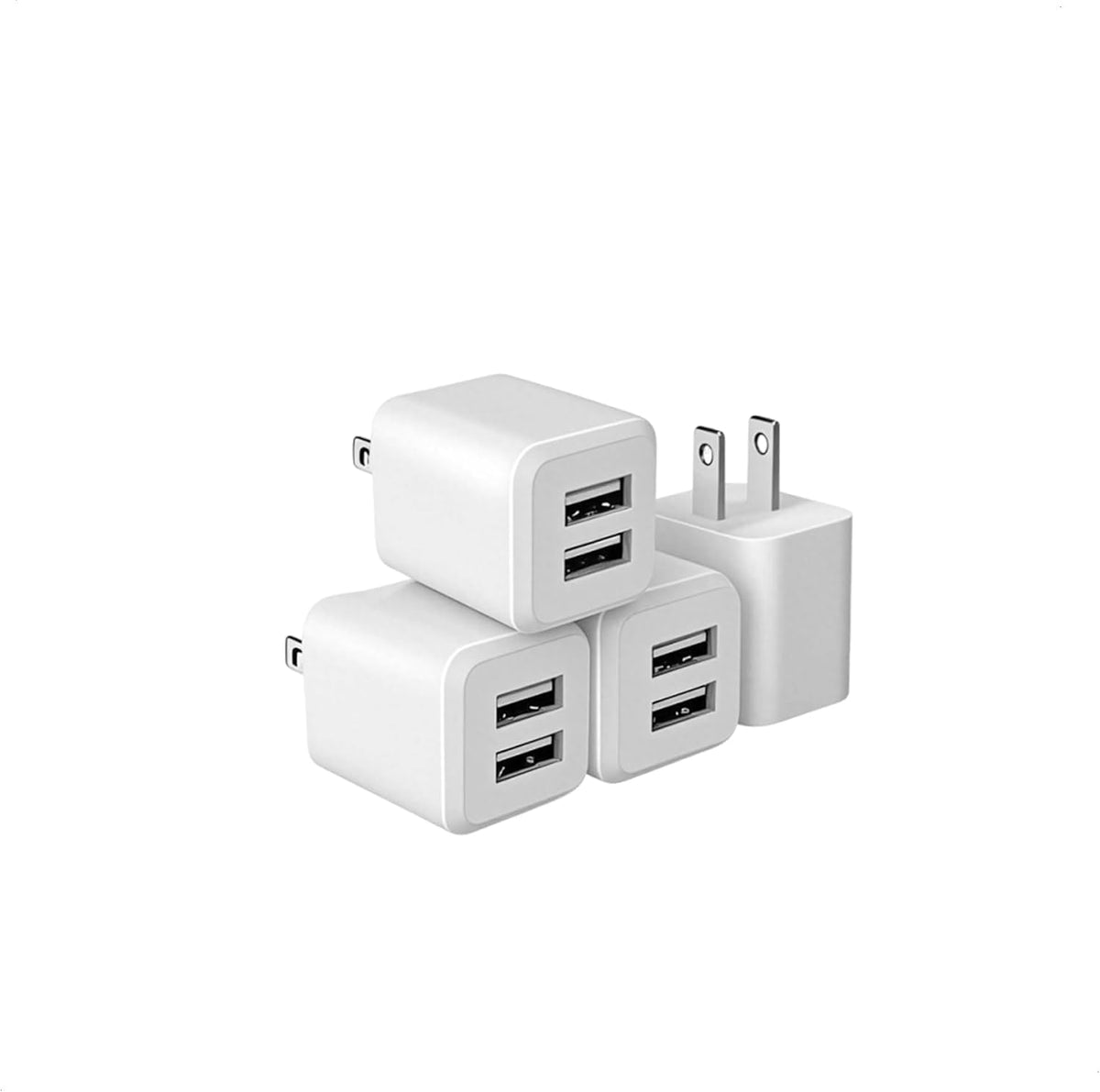 USB A Wall Charger,Dual Port Cube Power Adapter Charger Plug Block Charger