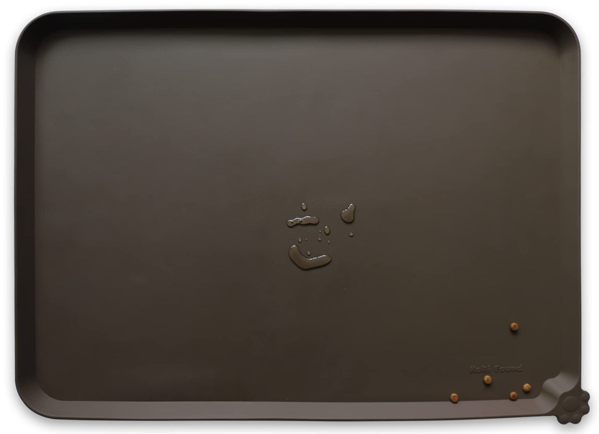 Hoki Found X-Large Silicone Pet Feeding Mats - Non Slip Dog Cat Bowl Mats - Waterproof for Carpet - Jade
