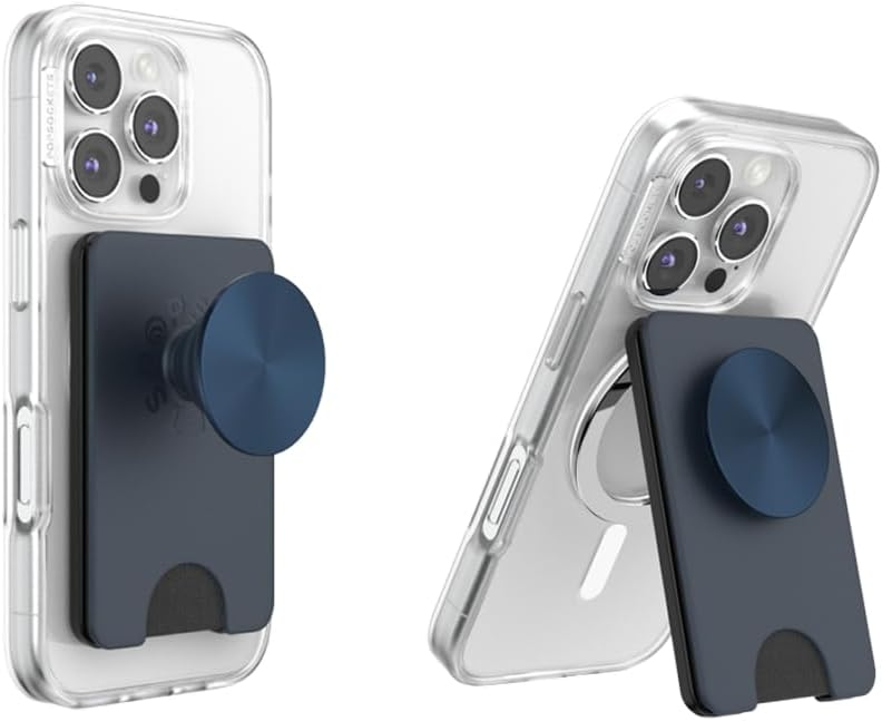 PopSockets Phone Wallet for MagSafe with Grip- Black