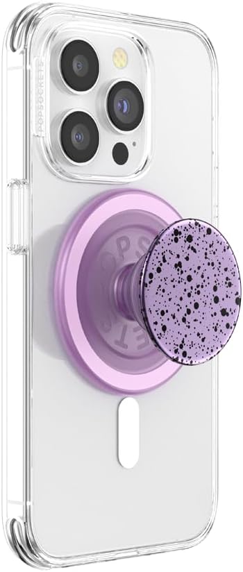 PopSockets Phone Grip for MagSafe, Magnetic Holder- Purple Fields