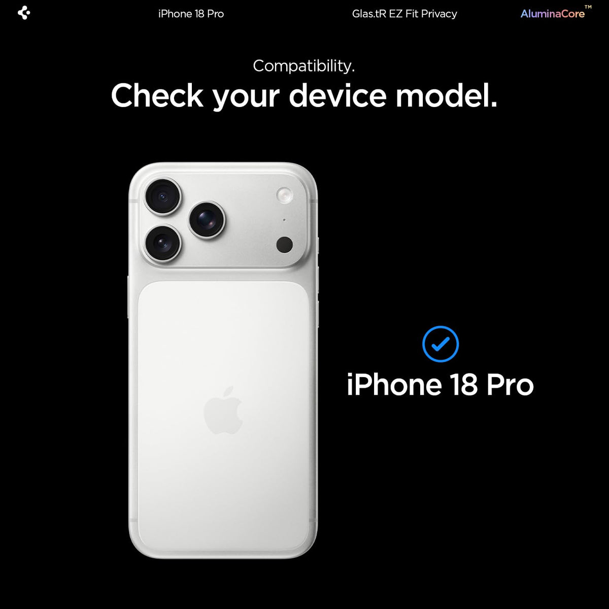 Spigen Privacy Filter Tempered Glass Screen Protector for iPhone 18 Pro Max
