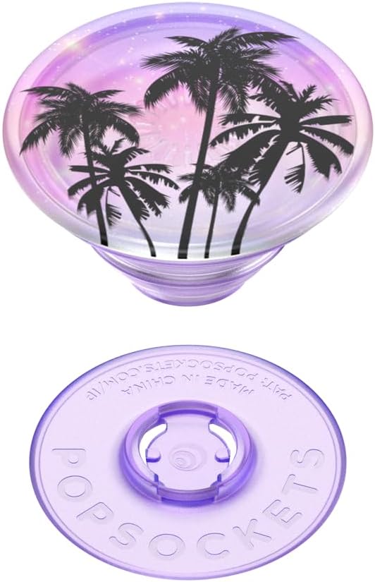 PopSockets Phone Grip for MagSafe, Magnetic Holder- Purple Fields