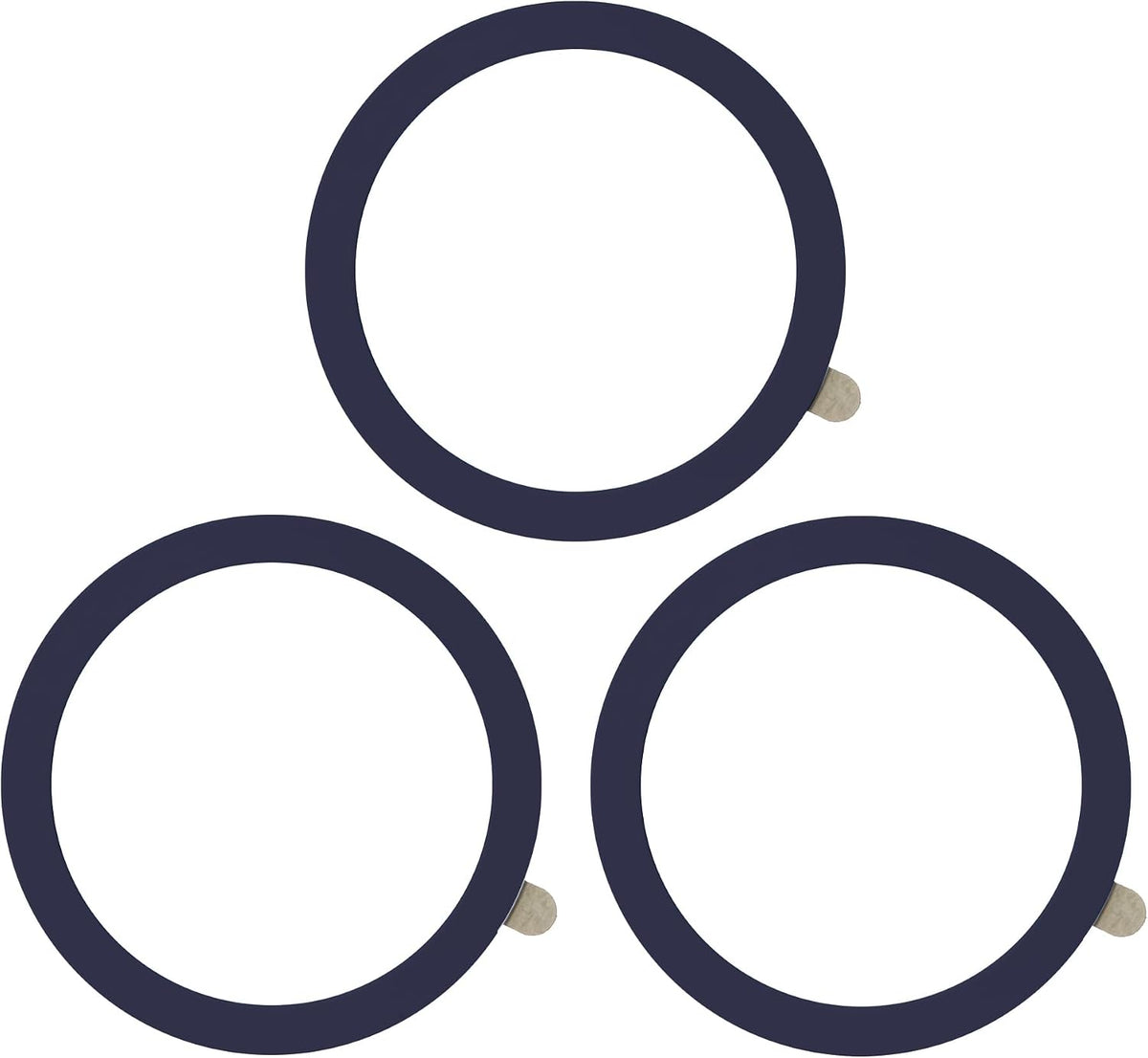 TENOC Universal Metal Ring Sticker, 6Pcs, Black