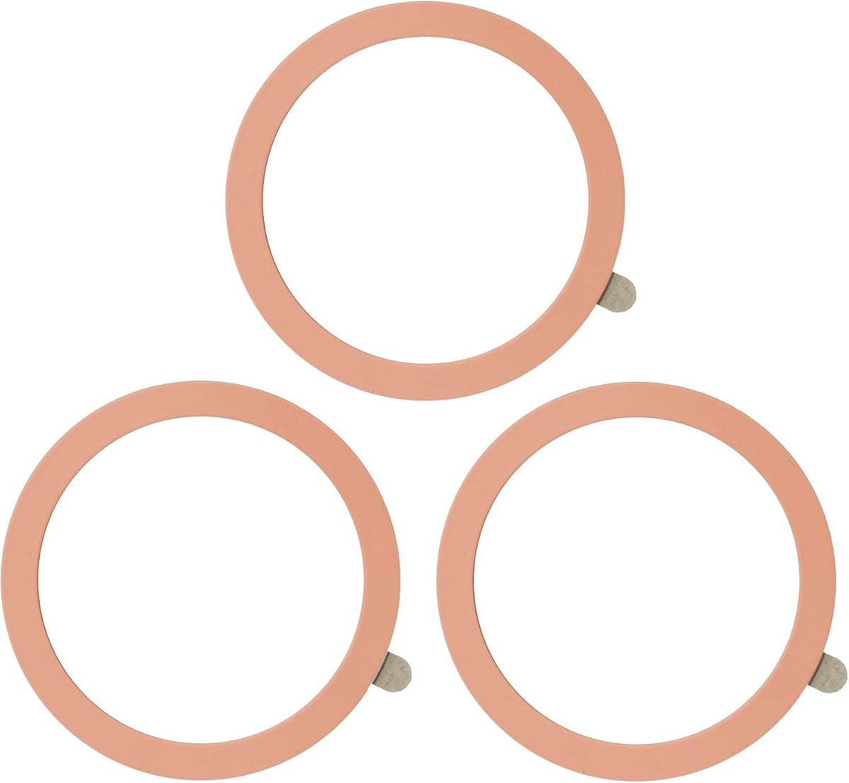 TENOC Universal Metal Ring Sticker, 6Pcs, Black