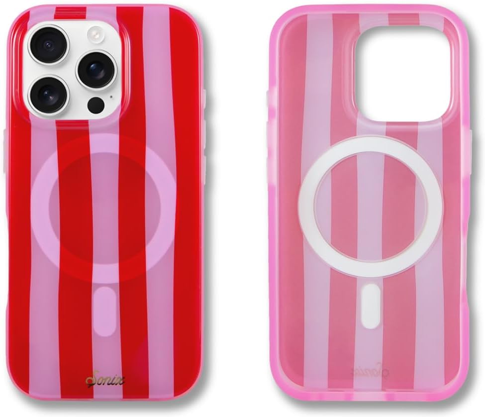 Sonix Case for iPhone 18 Pro, 17 Pro | Abstract Stripe Brown/Blue