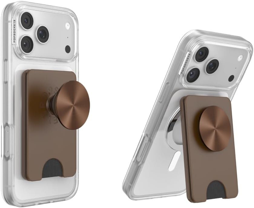 PopSockets Phone Wallet for MagSafe with Grip- Black