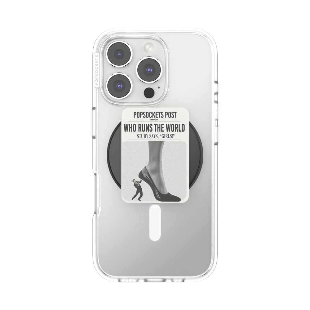PopSockets Adhesive Phone Grip, Holder- Black