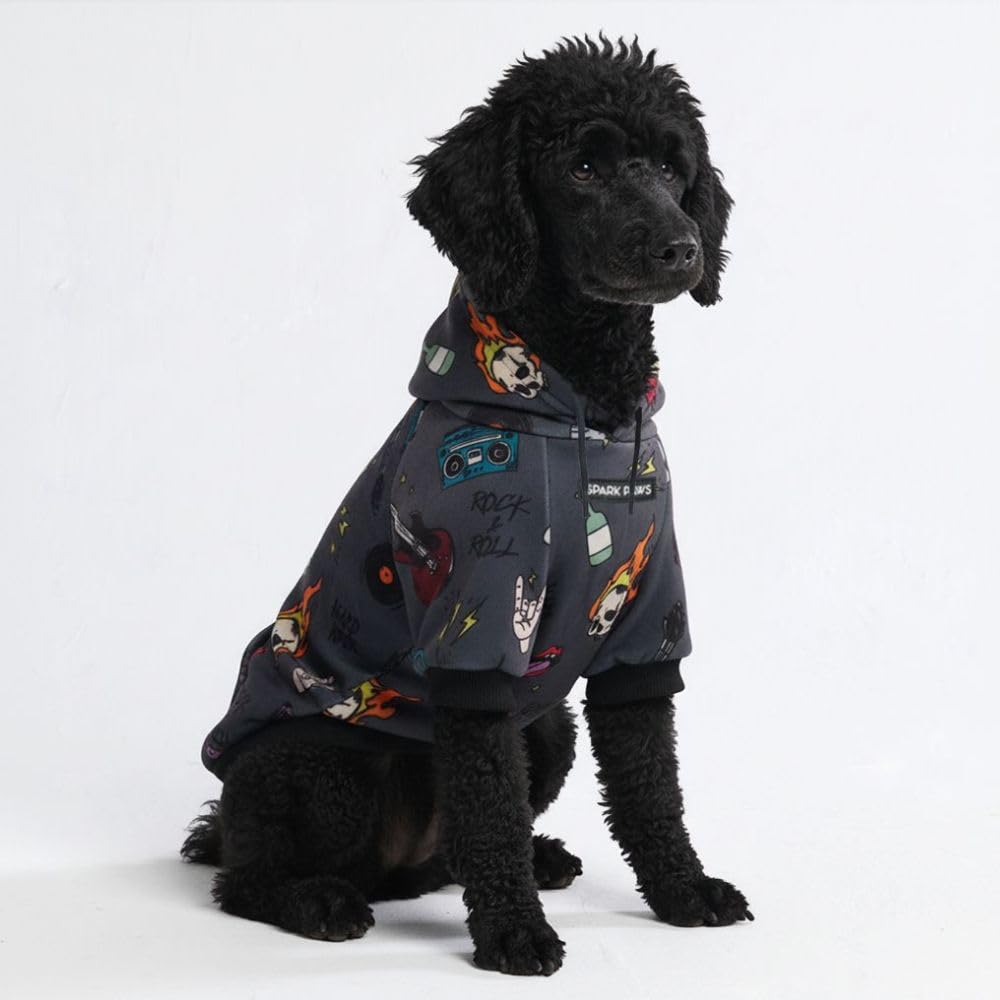 Spark Paws Dog Hoodie - Dog Sweater Sweatshirt Clothes for Large Dogs Puppy