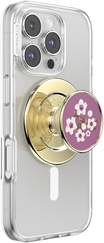 PopSockets Phone Grip for MagSafe, Magnetic Holder- Purple Fields