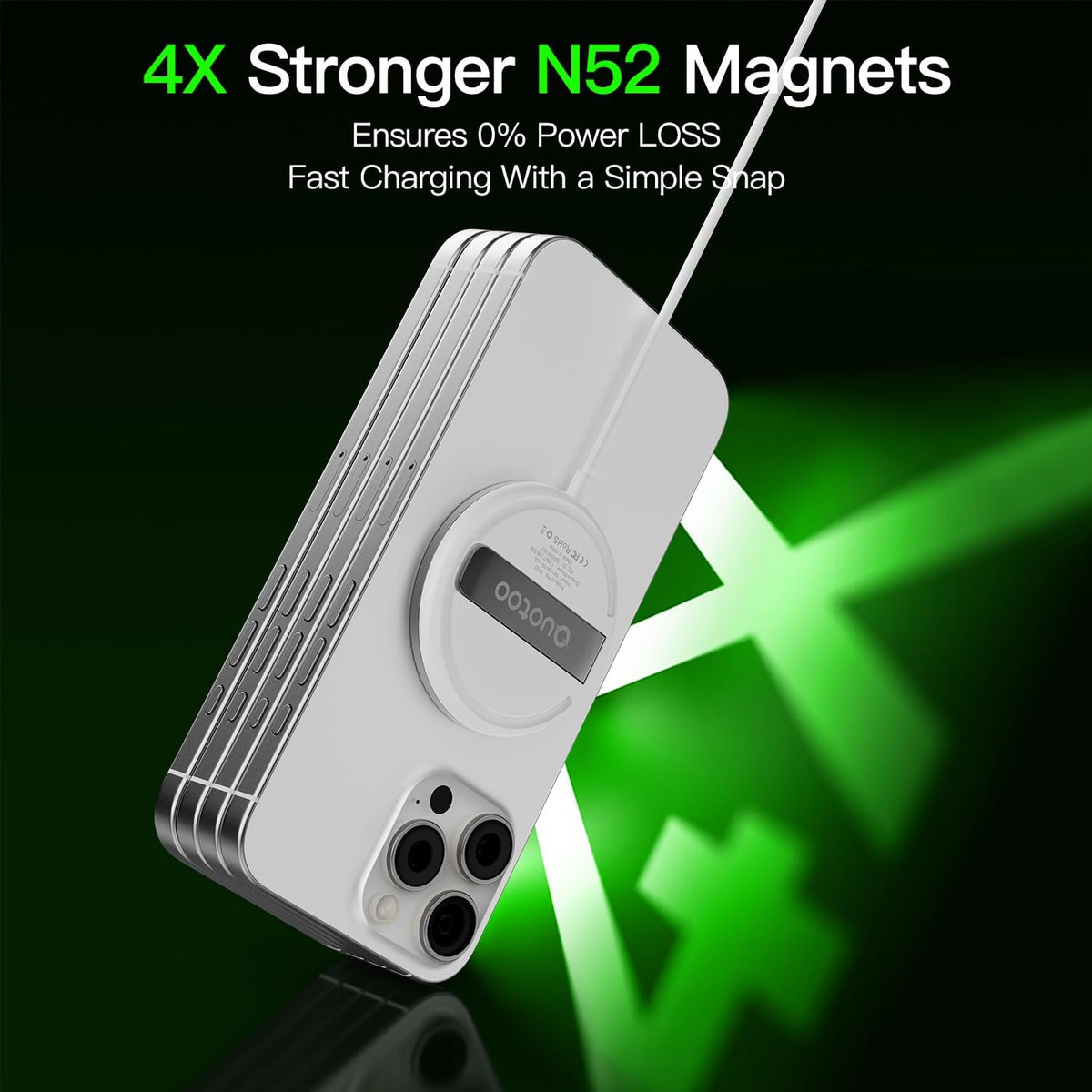 【Adjustable Blue Ambient Light】 Wireless Charger 3 in 1 for iPhone, Magnetic Charging Station for Apple Family,15W Fast MagSafe Charger Stand,for iPhone17-12-iWatch AirPods Series