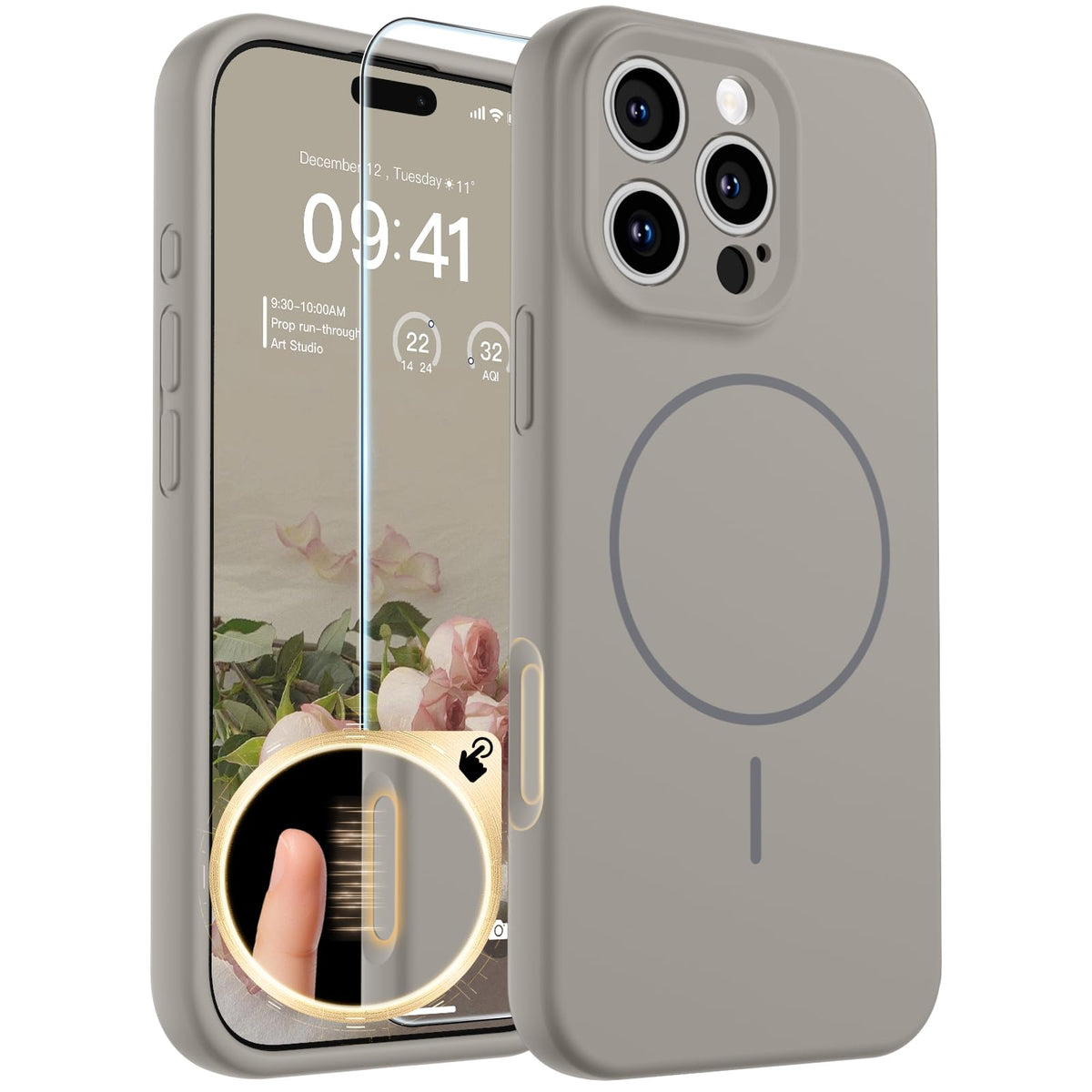 SUPFINE Silicone & Magnetic for iPhone 16 Pro Case