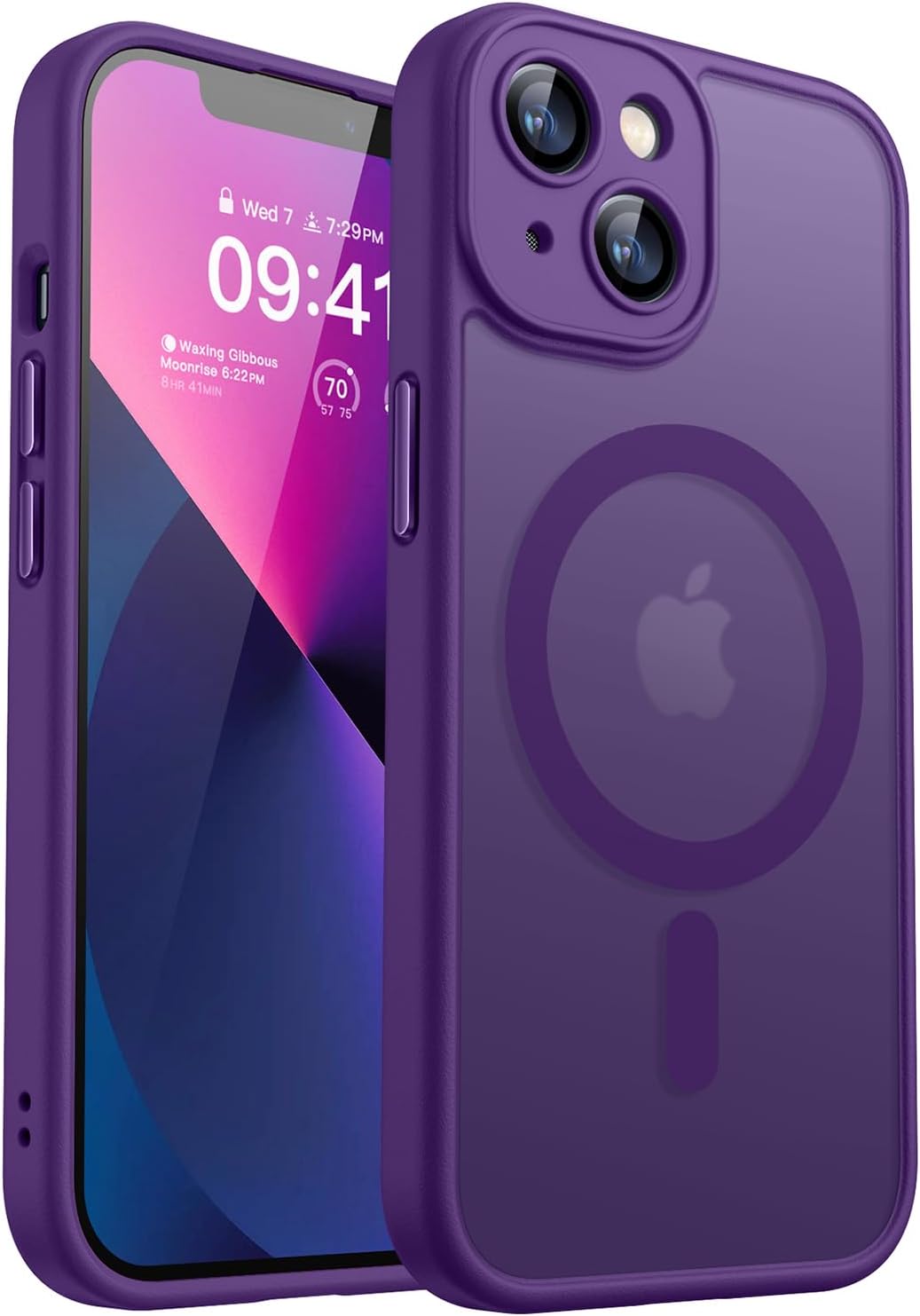 CANSHN Magnetic Shockproof for iPhone 16 Plus Case, Deep Green