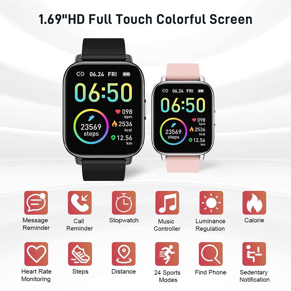 Motast Smart Watch, Fitness Tracker 1.69'' HD for Men Women,