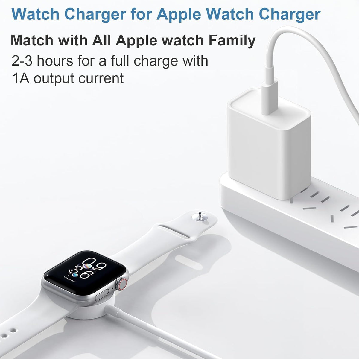 Fast Charger for Apple Watch Charger, USB C iPhone Watch Charger Plug Adapter & Long 6.6FT iWatch Portable Wireless Fast Charging Cable Cord Compatible with Apple Watch Series 10/9/8/7/SE/6/5/4/3/2/1