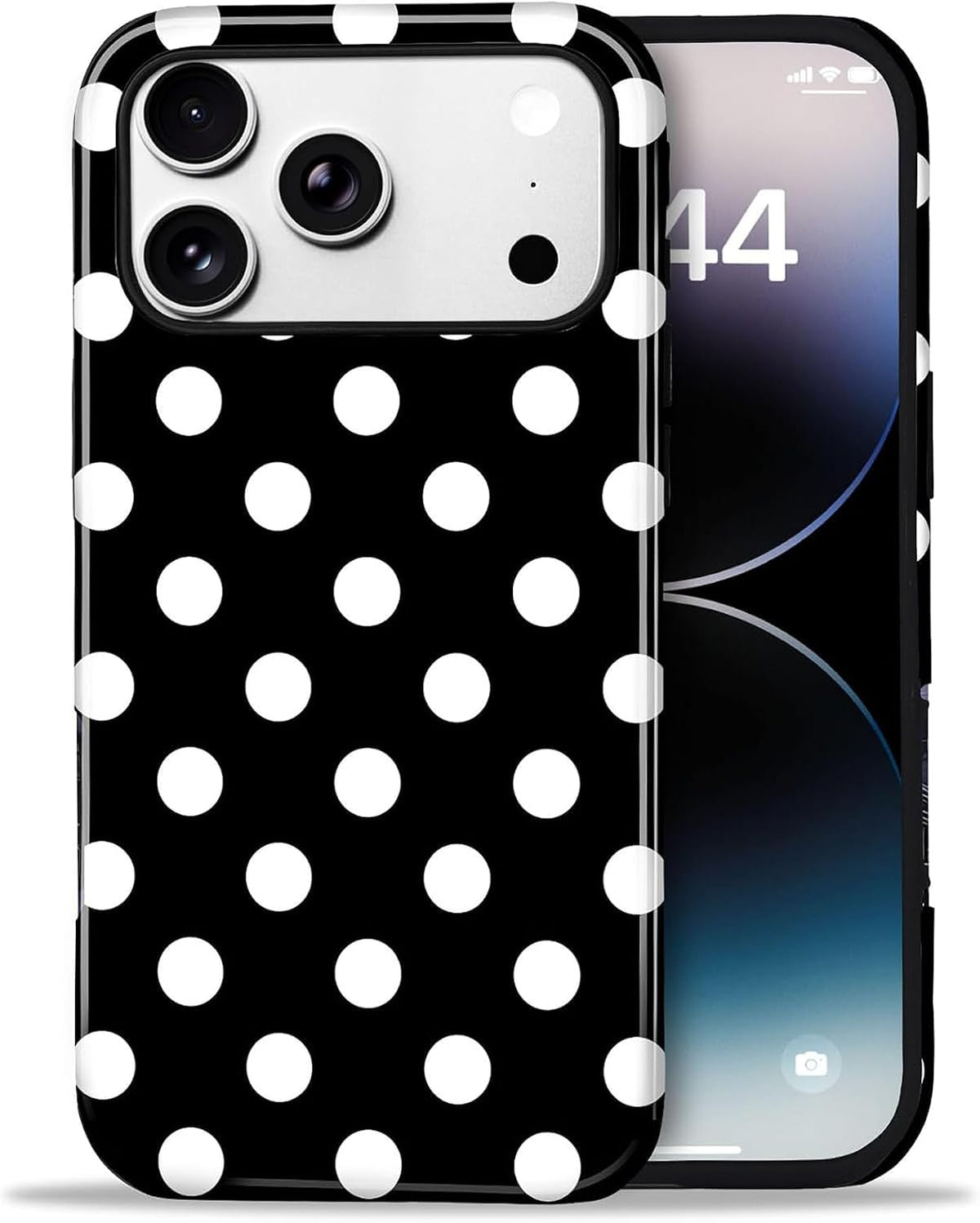 for iPhone 12/12 Pro Cute Polka Dot Phone Case, Yellow