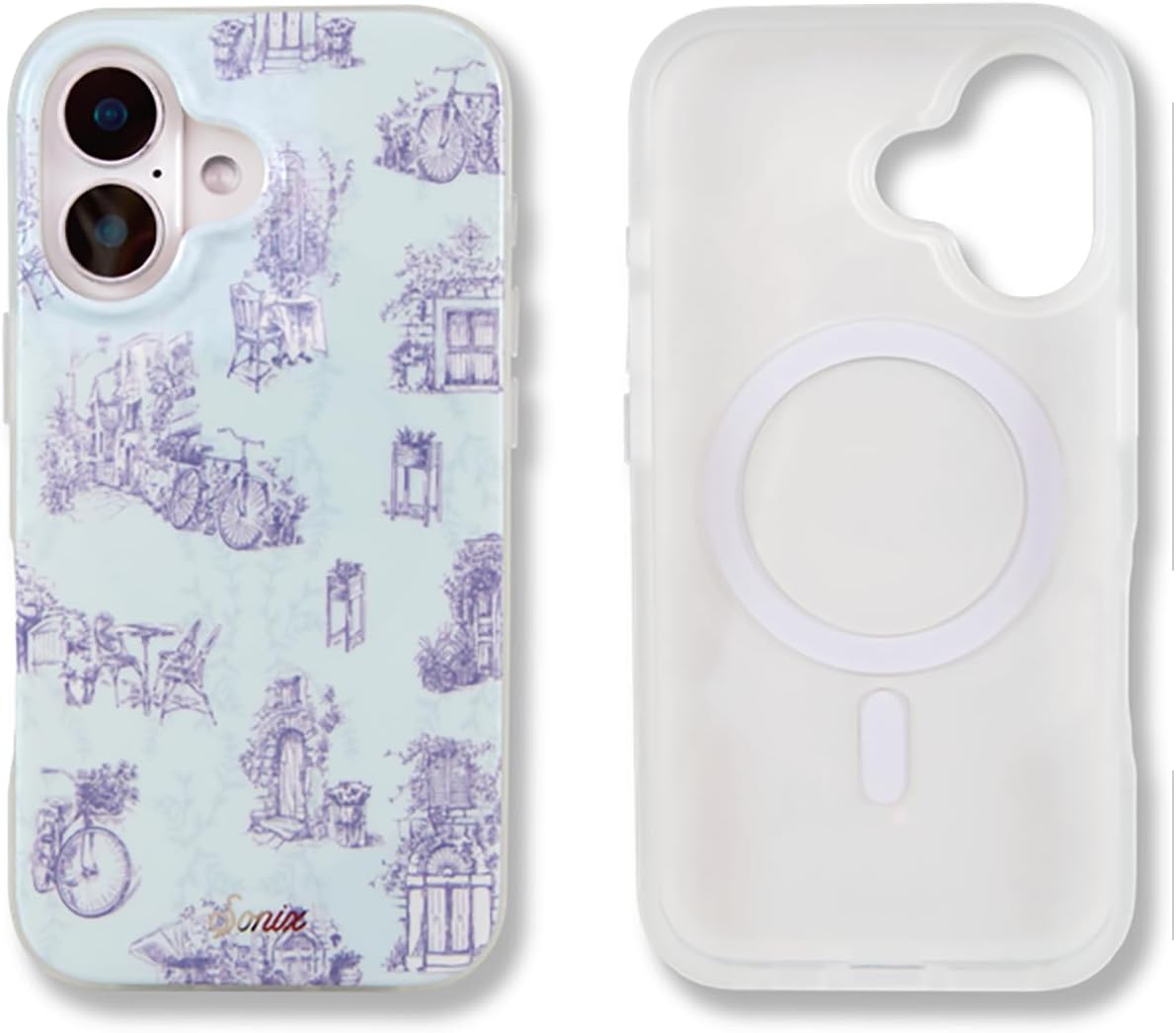 Sonix Case for iPhone 18 Pro, 17 Pro | Abstract Stripe Brown/Blue