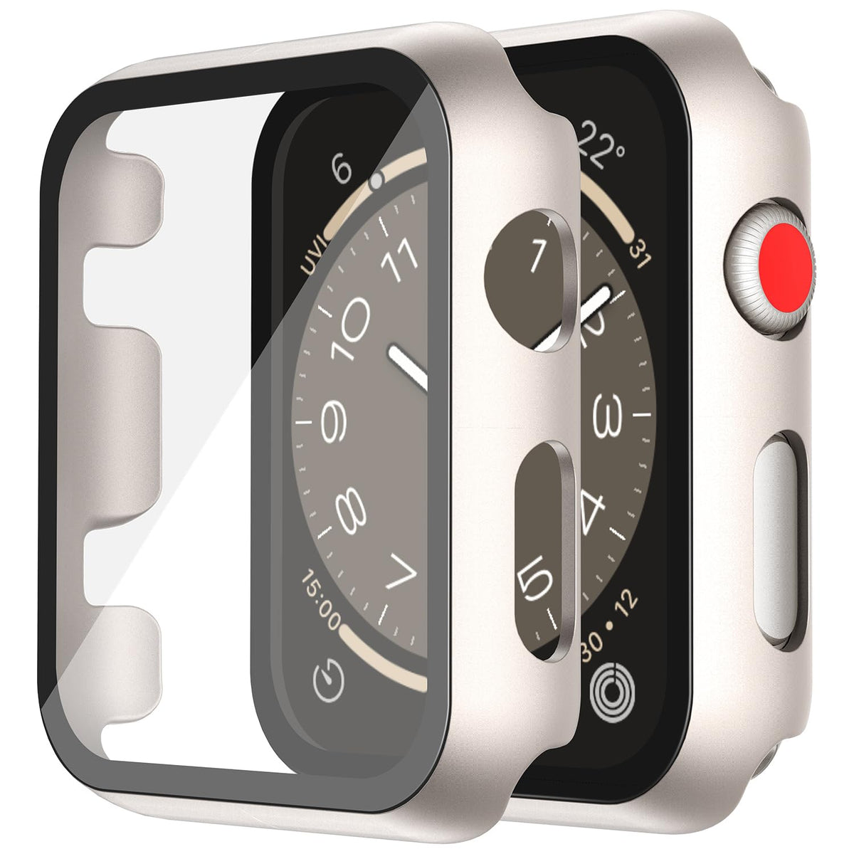 Misxi Screen Protector Case for 44mm Apple Watch SE3/SE2/SE/Series 6/5/4