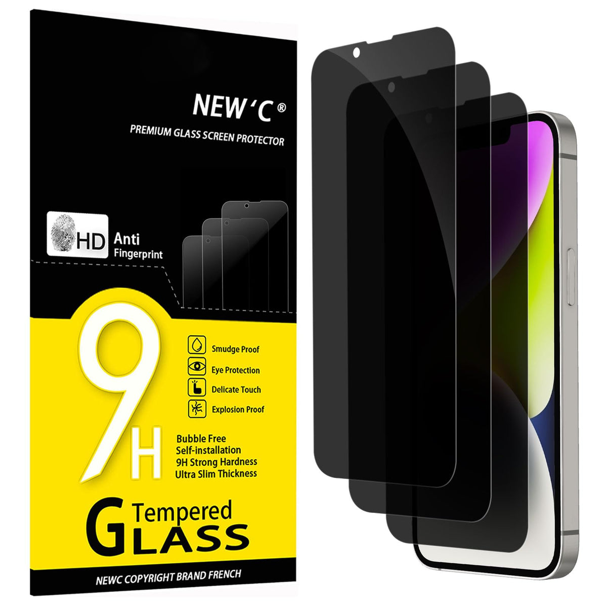 NEW'C for iPhone 17 Pro Max, iPhone 16 Pro Max Screen Protector HD Clear